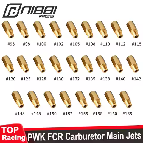 NIBBI 6/10 Pcs PWK Carburetor FCR Carburetors Main Jet M5 M6 Injector Nozzle Jets Set for PWK Carb J