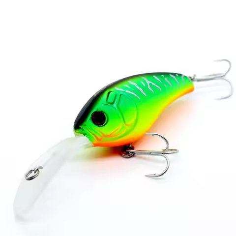 AOCLU-Floating Deep Diver Crank, Hard Bait, Minnow Lure, Saltwater, Boat Fishing, UV Coating, Glow,