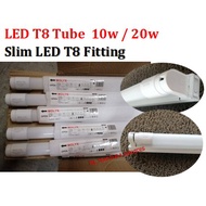 LED T8 10w - 2ft / 20w - 4ft Glass Tube Daylight (6500k) 30pcs / 5set with Casing