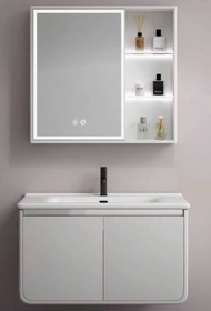 LIÊN HỆ FREESHIP Tủ chậu gương lavabo phòng tắm CT-310 Gương Led cửa mở nhựa PVC đặc lõi cao cấp siê