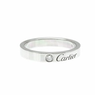 卡地亞 (Cartier) C De Cartier 結婚戒指 鉑金時尚鑽石戒指 銀色