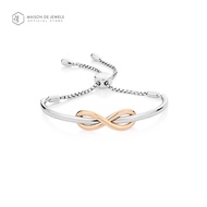 Maison de Jewels - Infinite Signature Slider Bracelet กำไลเงิน โรสโกลด์ อนันต์