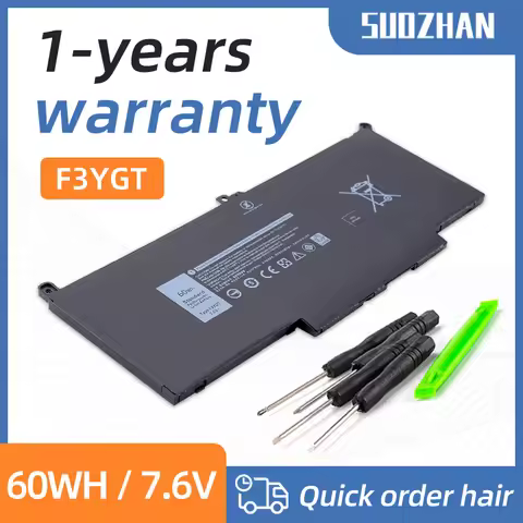 SUOZHAN F3YGT Laptop Battery for Dell Latitude 12 7000 E7280 E7290 E7380 E7390 E7480 E7490 F3YGT 2X3