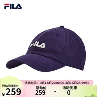 斐乐（FILA）官方棒球帽男女同款新款时尚休闲运动帽鸭舌帽 暗紫-PU XS