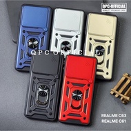 Realme C63 Realme C61 ARMOR SLIDE PROTECT CAMERA Case Robot Slide Camera + RingStand Realme C63 Real