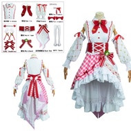 Anime Strawberry Miku 15th Anniversary Cosplay Costume Wig  Lolita Dress Halloween  Party Dress