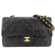 預訂 日本vintage 中古美品 激平 100% 真品 日本代購Chanel 黑金 classic flap Chanel 手袋 CF bag Chanel Vintage 25cm