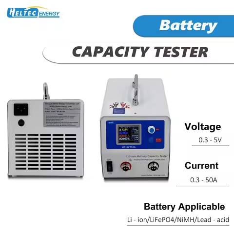 Heltec 10/50/120A 5/30/5V Battery Charge Discharge Controller Capacity Tester Load Tester for NCM/Li