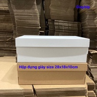 10 carton shoe boxes with instant lids SIZE 28x18x10cm
