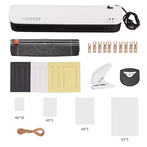 SL399 Laminator Machine Set A3 Size Hot and Cold Lamination 2 Roller System w/ A3/A4/A5/A6 Laminatin
