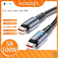 Toocki USB Type C Cable 100W PD Fast Charging Type C to Type C Cable 60W 3A USB-C Type-C Data Cord C