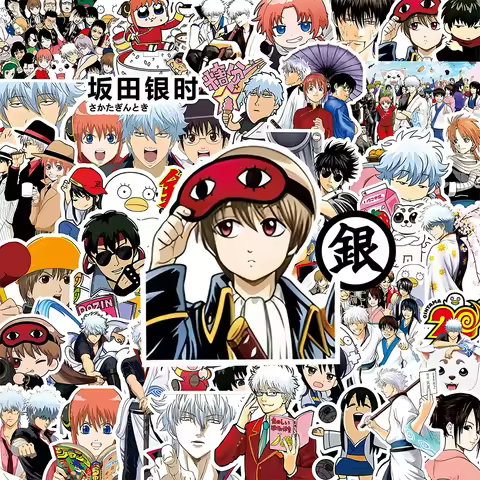 10/30/80pcs Japanese Manga GINTAMA Cartoon Stickers Cool Sakata Gintoki Anime Sticker for Suitcase H