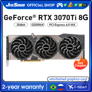 JIESHUO 3070Ti การ์ดจอ NVIDIA GeForce RTX 8GBการ์ดกราฟิกวิดีโอการ์ด256BIT 6144 GDDR6X PCI-E4.0 GPU R