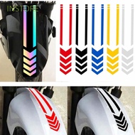 INSTORE Universal Warning Sticker Funny Reflective Stickers Motorcycle Decor Stickers Arrow line Cool Luminous Personality PET Riding Safety Decals/Multicolor