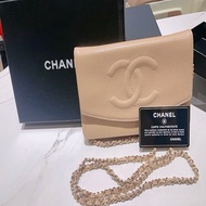 Chanel wallet on chain💕荔枝皮米色WOC💛💛💛