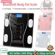🔥SG STOCK🔥 Digital Smart Scale Bluetooth Body Scale Weight Scale Fat Scale BMI Scale weight loss Wei