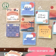 [Chicnest] 3Pcs Cute Vintage Japanese-style Ancient Stiy Notes No Stiy Scrapbooking Memo Message Boo
