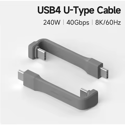 Short/long Usb4 Cable 240w Fast Charging U-shaped Usb C Cable 40gbps 8k Video For Iphone 16 15, Ipad