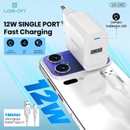 LOG ON BATOK CHARGER 12W 2. SINGLE PORT4A LO-C62 (CHARGER HEAD ONLY)