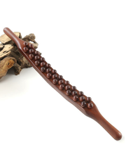 Chất lượng cao [Hàng tồn kho] Gậy massage kinh tuyến 53 hạt dụng cụ massage bụng bằng gỗ sồi điều tr