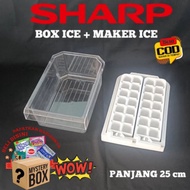 ICE BOX RACK FOR ICE CUBES, SHARP 2-DOOR REFRIGERATOR, 25cm LENGTH, ORIGINAL