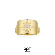 APM Monaco star ring female golden yellow temperament simple couple index finger ring personalized d