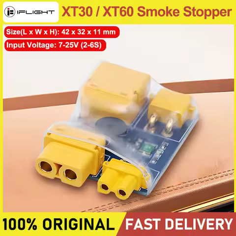 IFlight XT30 / XT60 Smart Smoke Stopper Fuse Test Safety Plug Short-circuit Protection Plug for RC F