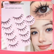 Foinemyed 5 Pair Little Devil False Eyelashes One-piece Natural Curling Dense Lazy False Eyelashes L