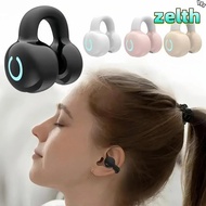 ZELTHMY Ear Clip Headphones, Single Ear Bone Conduction General Bluetooth 5.3 Earphone, Extra Long C