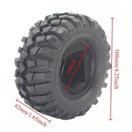 4pcs 1.9 Inch 96mm 108mm Rock Crawler Tire Wheel With Solid Beadlock Wheel Rim For 1/10 Axial Rc Car