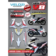 MOTORCYCLE COVERSET BODYSET LC135 LC V8 ANNIVERSARY 60TH CRYSTAL WHITE FUEL INJECTION FI YAMAHA SIAP TANAM VELOZI