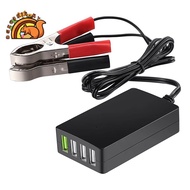Portable DC Charger 12V/24V to 5V 4-Port USB Charger Usb Charger Multiport Usb Charger with Battery 