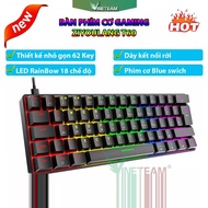 Bàn phím cơ Gaming ZiyoulangT60 62 phím led rainbow Blue Swich dành cho game thủ mẫu mới 2021