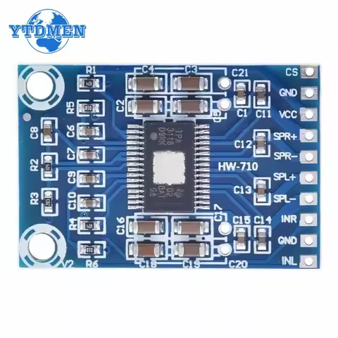 XH-M562 TPA3116D2 50W+50W Dual Channel Digital Power Audio Amplifier Board DC 12-24V
