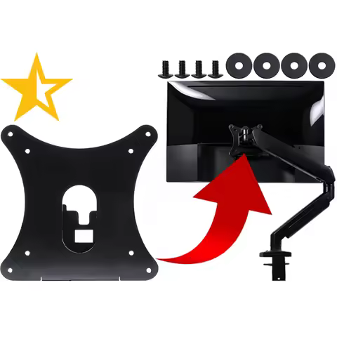 VESA Wall Mount Adapter for Dell S2216HV S2317HJ SE2416H SE2716H S2817Q Monitor Bracket Mounts to 75