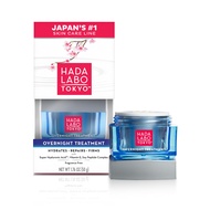 Hada Labo Tokyo Anti-Aging Overnight Treatment, Hyaluronic Acid Night Cream for Intense Hydration, S