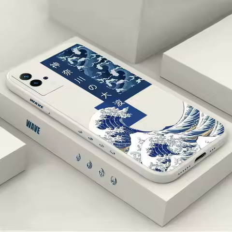 Japan The Great Wave Off Kanagawa Case For Realme 11 10 9 8 8I 7 7I 6 5 3 9I C17 6S 5S 5I 10A GT NEO