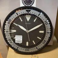 [TimeYourTime] Seiko Clock QXA791T Quite Sweep Lumibrite Black Diver Bezel Design Analog Quartz Wall Clock QXA791