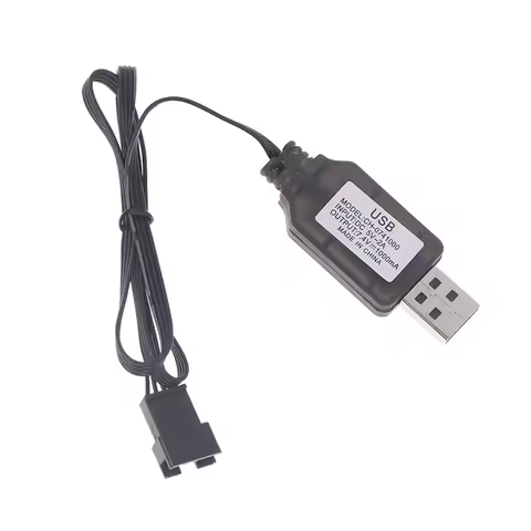1pc 3.6V-7.4V SM-4P Plug USB Battery Charger Compatible with DE36W DE65 HM202 EC08 EC16 RC Car M416