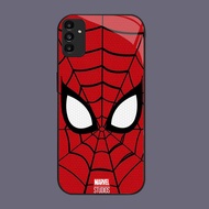 DJ-46 Spiderman Casing GLASS soft frame black Samsung A34 A24 A05S S21 M15 A25 A35 FE A04S A15 A55 A