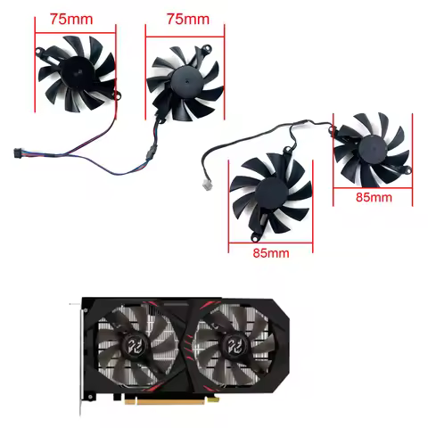 cooling fan 4PIN 75MM 85MM RX6600M GPU replacement accessories for PELADN RX580 RX6600M 8G graphics 