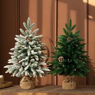 Christmas decorations green60cmPE Mixed Leaf Christmas Tree Snow Tree Decoration Set Luxury Tree Art