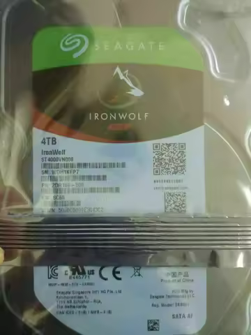 For Seagate IronWolf 4TB ST4000VN008 Nas Sata 6GB/S 5900RPM 64MB Cache 3.5-Inch Internal Hard Drive 
