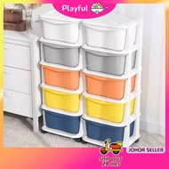 【PLAYFUL】3 / 5 Layer Almari Baju Baby Plastic Cupboard Storage Box Rak Baju Organizer Kabinet