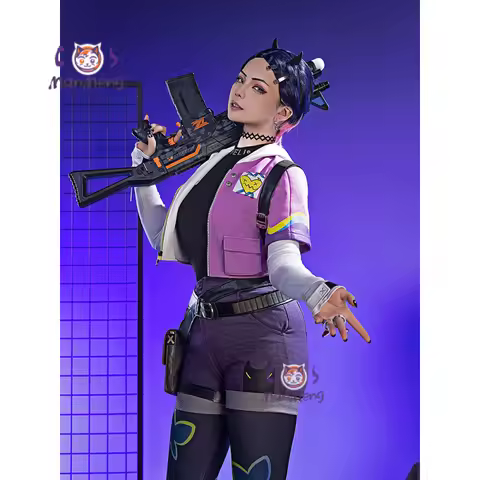 Clove Cosplay Costume Game Vasorant Comply 【 s-2xl 】Man Meng Valorant Clove Cosplay Backpack Women C