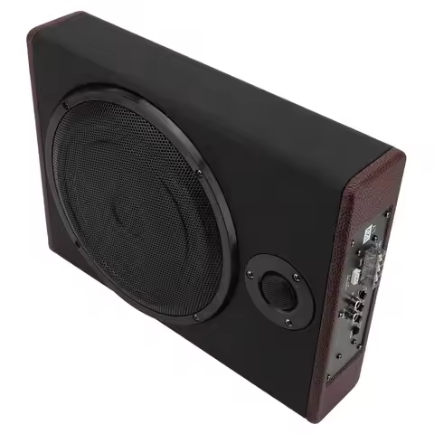 Car Seat Speaker Powerful Under Seat Powered Car Subwoofer Ultra Slim Construction 12V 10 Inch Bluet