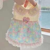 Pet Cat Dog Summer Clothes Teddy Cute Floral Skirt VIP Bichon Small Dog Cat Princess Nr44