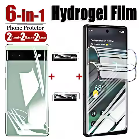 3D Curved For Google Pixel 6 Pro Screen Protectors hydrogel with Camera Lens tempered glass Film for
