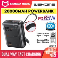 WEKOME [CCC Certified] 20000mah Portable PowerBank Compact 65W Fast Charging Built In Type C AKWP117