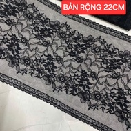 Black elastic lace, many patterns, sewing lingerie, 15 cm to 28 cm (2 meters)